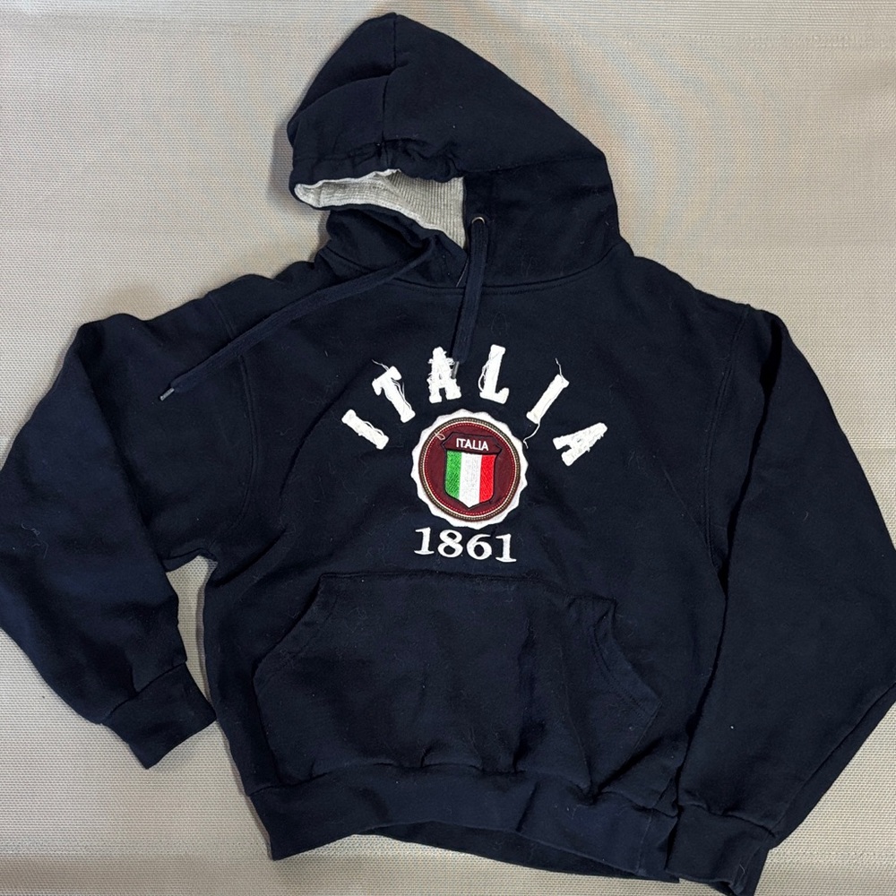 Creative labs Italia 1861 navy blue women’s sz S Hoodie Sweatshirt